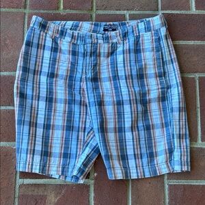 Polo by Ralph Lauren Co Sz 8 Womens Vintage Madras Blue Plaid Shorts